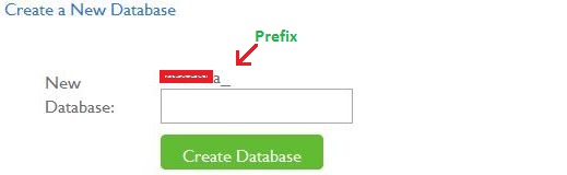 create a new database cpanel